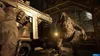 A first-person perspective of a player holding a weapon, facing a monstrous creature in a dimly lit, rustic environment. Produktbild-Vorschau