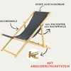 Liegestuhl grau 2er Set klappbar aus Holz-mit Produktbild-Vorschau 4