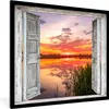 MuchoWow® Gerahmtes Poster Landschaft - Sonnenuntergang - Produktbild-Vorschau 1