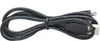 A black USB cable is coiled and laid out on a white background. Náhled obrázku produktu