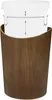 Relaxdays Papierkorb, 9 l Volumen, in Holzoptik, H x D: 30 Produktbild-Vorschau 5