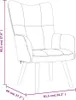 vidaXL Poltrona relax con sgabello in velluto marrone Anteprima dell’immagine prodotto 7