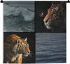 MuchoWow® Wandteppich Wandbehang Collage - Tiger - Produktbild-Vorschau 1