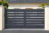 Schiebetor aus aluminium 3,5m VOGEL H.140cm grau Produktbild-Vorschau 1