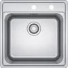 A top-down view of a stainless steel sink. Produktbild-Vorschau