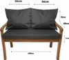 Gartenkissen Set Anthrazit – 100x60 + 2x50x56 cm – Für Produktbild-Vorschau 3