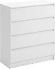 Kommode 76cm breit mit 4 Schubladen Kommode weiß schmal Produktbild-Vorschau 10