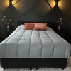 Mikrofaser-Bettdecke aus Stahl und Silber, 220 x 240 cm Produktbild-Vorschau 10