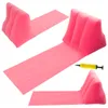 Strandmattenliege mit Rückenlehne aufblasbar rosa Produktbild-Vorschau 1