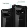 Close-up view of two black phone cases, highlighting screen and camera protection features. Anteprima dell’immagine prodotto