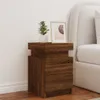 vidaXL Table de nuit avec lampes LED aspect chêne brun Voir les images du produit 3