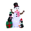 COSTWAY 180cm Bonhomme de neige gonflable avec pingouins, Voir les images du produit 1