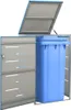 vidaXL Mülltonnenbox für 1 Tonne 69x77,5x115 cm Edelstahl Produktbild-Vorschau 2
