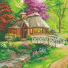 Crystal Art Kinkade Landhaus 30x30cm Produktbild-Vorschau 1
