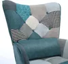 HomeMiYN Loungesessel aus Kunstleinen, Colorblock-Design, Produktbild-Vorschau 2