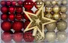 Weihnachtskugeln Rot Gold Set, 101 Stück Weihnachtskugeln Produktbild-Vorschau 1