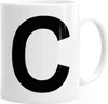 Kaffee-Tasse Buchstaben Buchstabe Arial Bold glänzend Produktbild-Vorschau 1