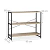 relaxdays Étagère d'appoint brune, noire 95,0 x 35,0 x 80,0 Voir les images du produit 4