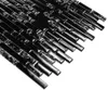 A close-up, diagonal view of black glass mosaic tiles. Anteprima dell’immagine prodotto
