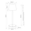 Stolná lampa NELI 2,7 W LED biela s batériou 2200 mAh IP54 Náhľad obrázku produktu 4