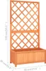 vidaXL Treillis de jardin avec bac à fleurs brun 70x30x135 Voir les images du produit 8