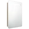 ZMH LED-Bad-Spiegelschrank Weiß und Eichen-Optik 60x11x80 Produktbild-Vorschau 2