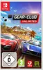 The image shows the game box for Gear Club Unlimited on Nintendo Switch. Produktbild-Vorschau