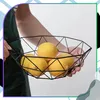 Niska metalowa miska na owoce, czarny organizer o Podgląd zdjęcia produktu 9