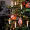 Lichterkette Mini Weihnachten Baum Deko 20 Kerzen weiß Produktbild-Vorschau 1