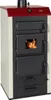 A freestanding wood-burning stove with multiple doors and a chimney pipe on top. Anteprima dell’immagine prodotto