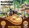 Couchbar für Wein Eiche mit 4 Glasschalen - Getränkehalter Produktbild-Vorschau 7