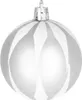 A single silver Christmas ornament with a striped pattern, shown against a white background. Produktbild-Vorschau