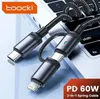 USB-C Kabel 60W Schnellladekabel Spiralkabel für iPhone Produktbild-Vorschau 3