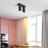 Plafonnier 2 Spots Orientables Alu Noir pour Ampoule GU10 Voir les images du produit 2