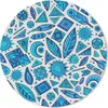 MuchoWow® Mauspad Mousepad Blau - Muster - Federn - Mond Produktbild-Vorschau 1