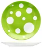 Pula verde a pois 6x piatto Ø27cm in porcellana 6 pers Anteprima dell’immagine prodotto 3