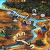 A close-up view of a board game, showing a map with various game pieces and numbers. Náhľad obrázku produktu