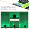 A laser level device projecting green laser lines in various configurations. Podgląd zdjęcia produktu