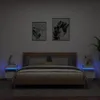 vidaXL Nočné stolíky s LED osvetlením 2 ks. Biele Náhľad obrázku produktu 2