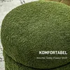 HOMCOM – pufy, podnóżki, okrągłe pufy tapicerowane, Podgląd zdjęcia produktu 4