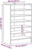 vidaXL Botník černý 60x35x92 cm Dřevěný materiál Náhled obrázku produktu 7