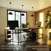 MIADOMODO Psací stůl 138 x 138 x 76 cm, hnědá/černá Náhled obrázku produktu 11