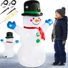 MONZANA® Aufblasbarer Schneemann XL 120cm LED Beleuchtet Produktbild-Vorschau 1