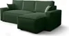 Ecksofa AMRO Schlafsofa mit Bettkasten CORD Stoff (Grün) Produktbild-Vorschau 3
