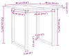 vidaXL Tavolo da pranzo O-frame 90x90x75,5 pino massiccio e Anteprima dell’immagine prodotto 7