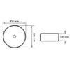 vidaXL Lavabo rotondo in Vetroceramica bianca 40 x 15 cm Anteprima dell’immagine prodotto 6