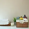 4 x Aufbewahrungskorb, Bambus und Polyester, H x B x T: 20 Produktbild-Vorschau 2
