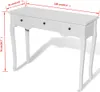 vidaXL Coiffeuse Console à trois tiroirs Blanc Voir les images du produit 7