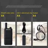 A collage showing a walkie-talkie, a USB-C cable and back clip, and a headset, with text labels and quantities. Produktbild-Vorschau