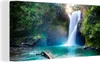 MuchoWow® - Leinwandbilder - Wasserfall - Steine - Produktbild-Vorschau 1